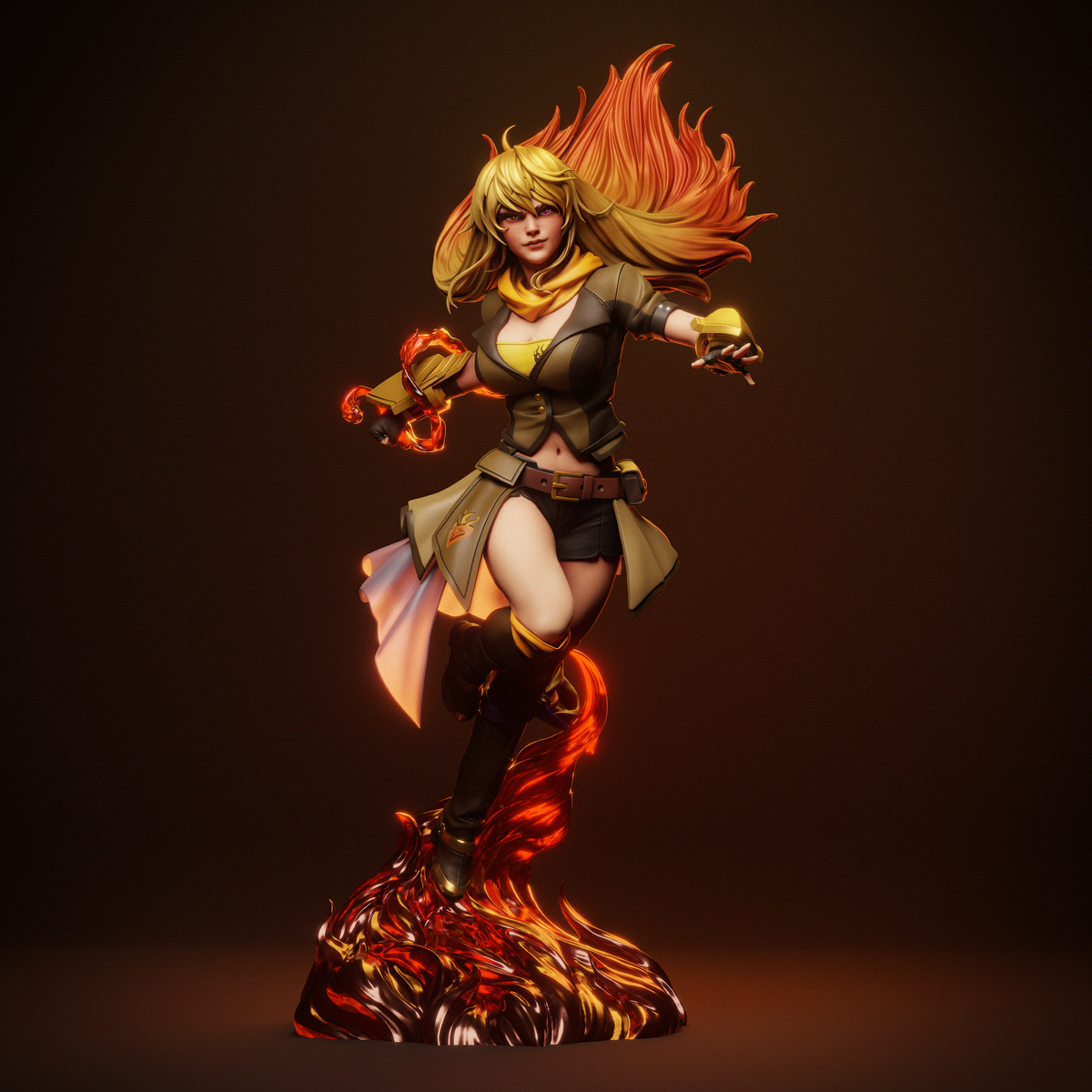 Yang Xiao Long Style RWBY Unpainted Resin Garage Model Kit (1/6-1/12)