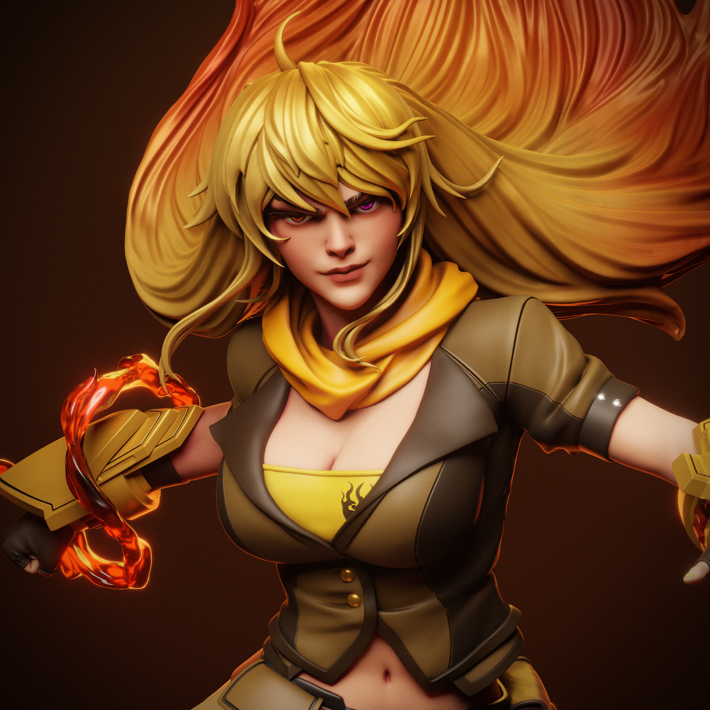 Yang Xiao Long Style RWBY Unpainted Resin Garage Model Kit (1/6-1/12)