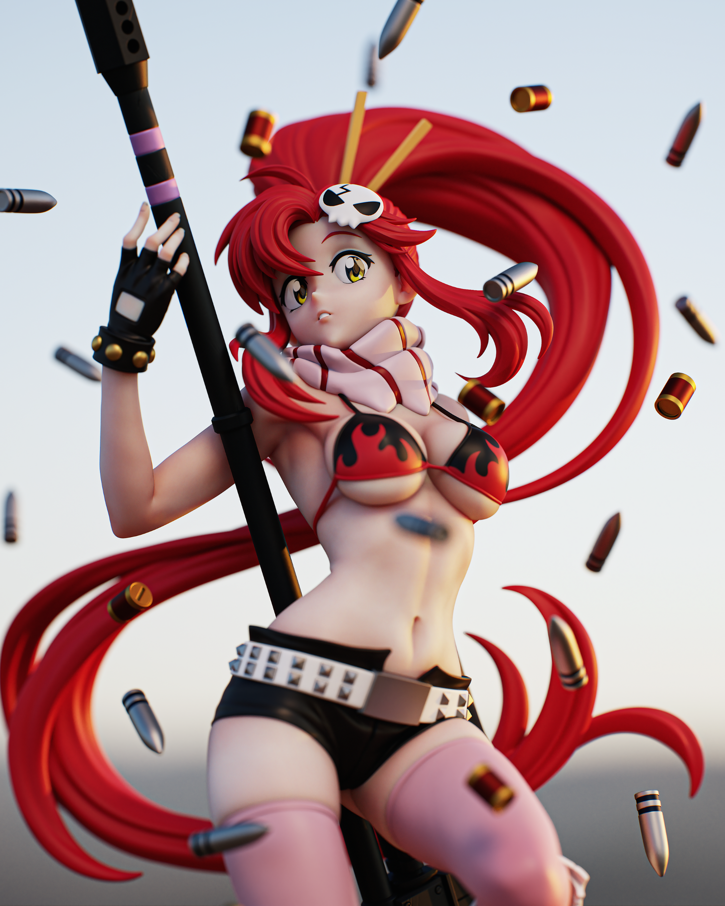 Yoko Littner Style Crimson Marksman – Unpainted 3D Printed Model Kit