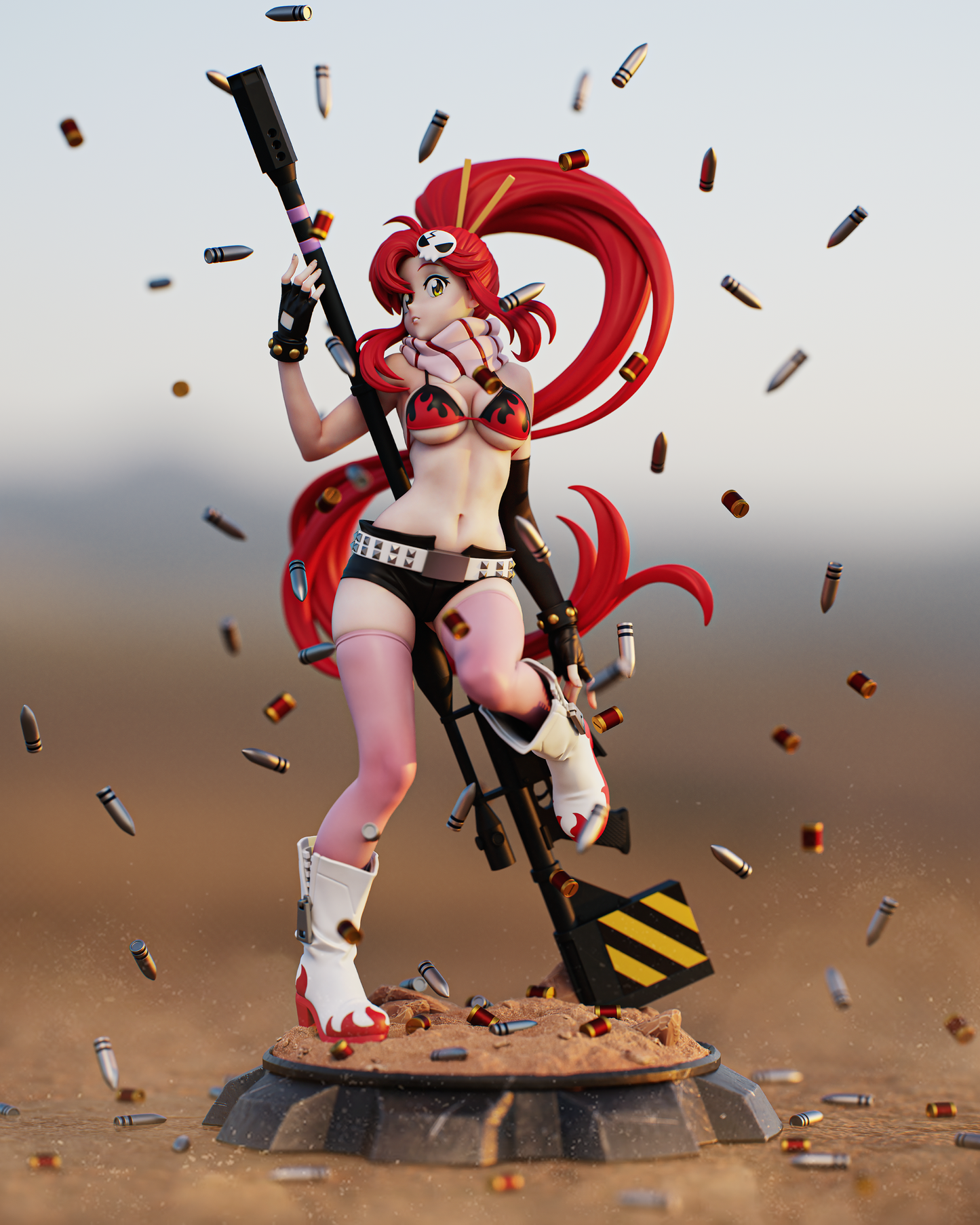 Yoko Littner Style Crimson Marksman – Unpainted 3D Printed Model Kit