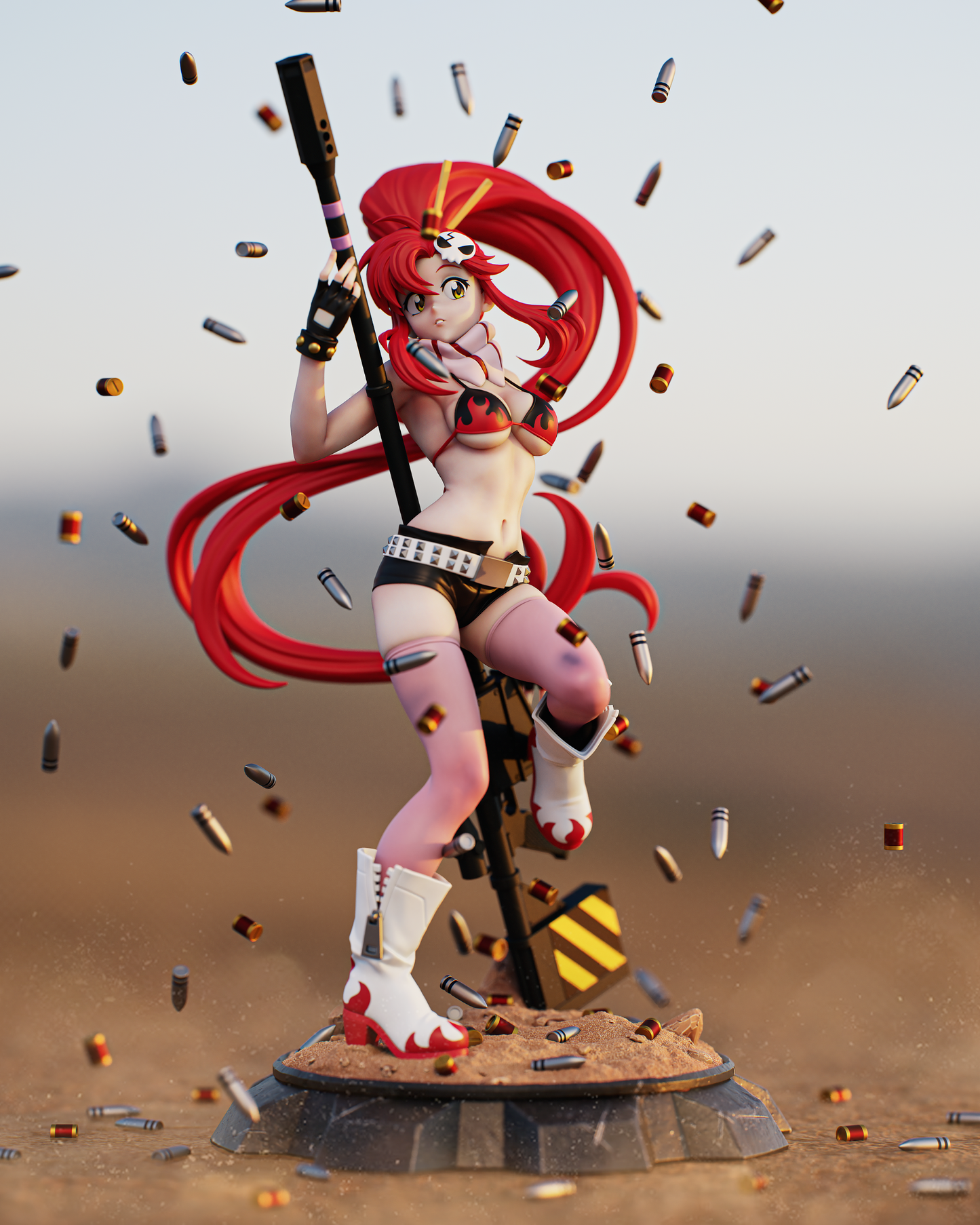 Yoko Littner Style Crimson Marksman – Unpainted 3D Printed Model Kit