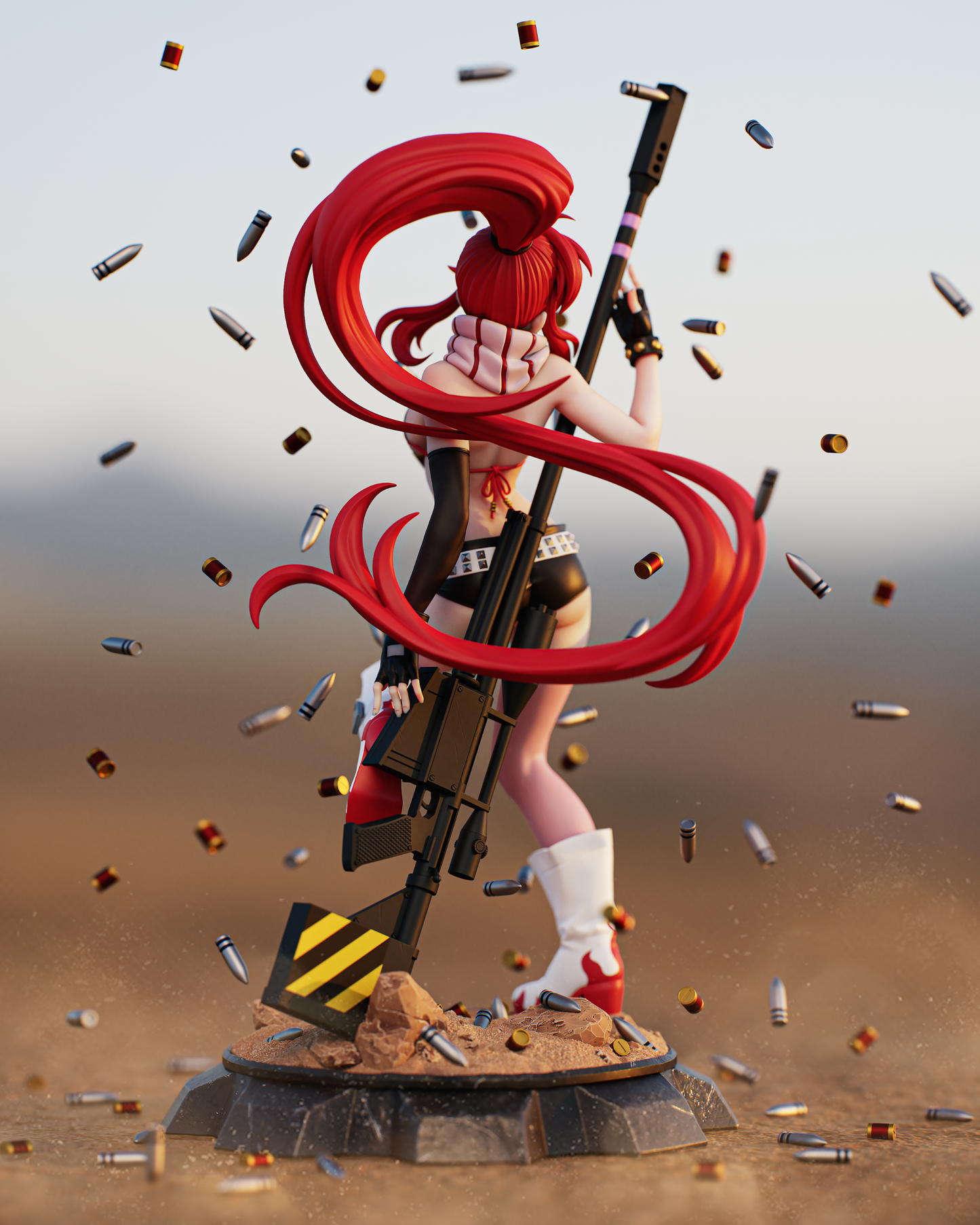 Yoko Littner Style Crimson Marksman – Unpainted 3D Printed Model Kit