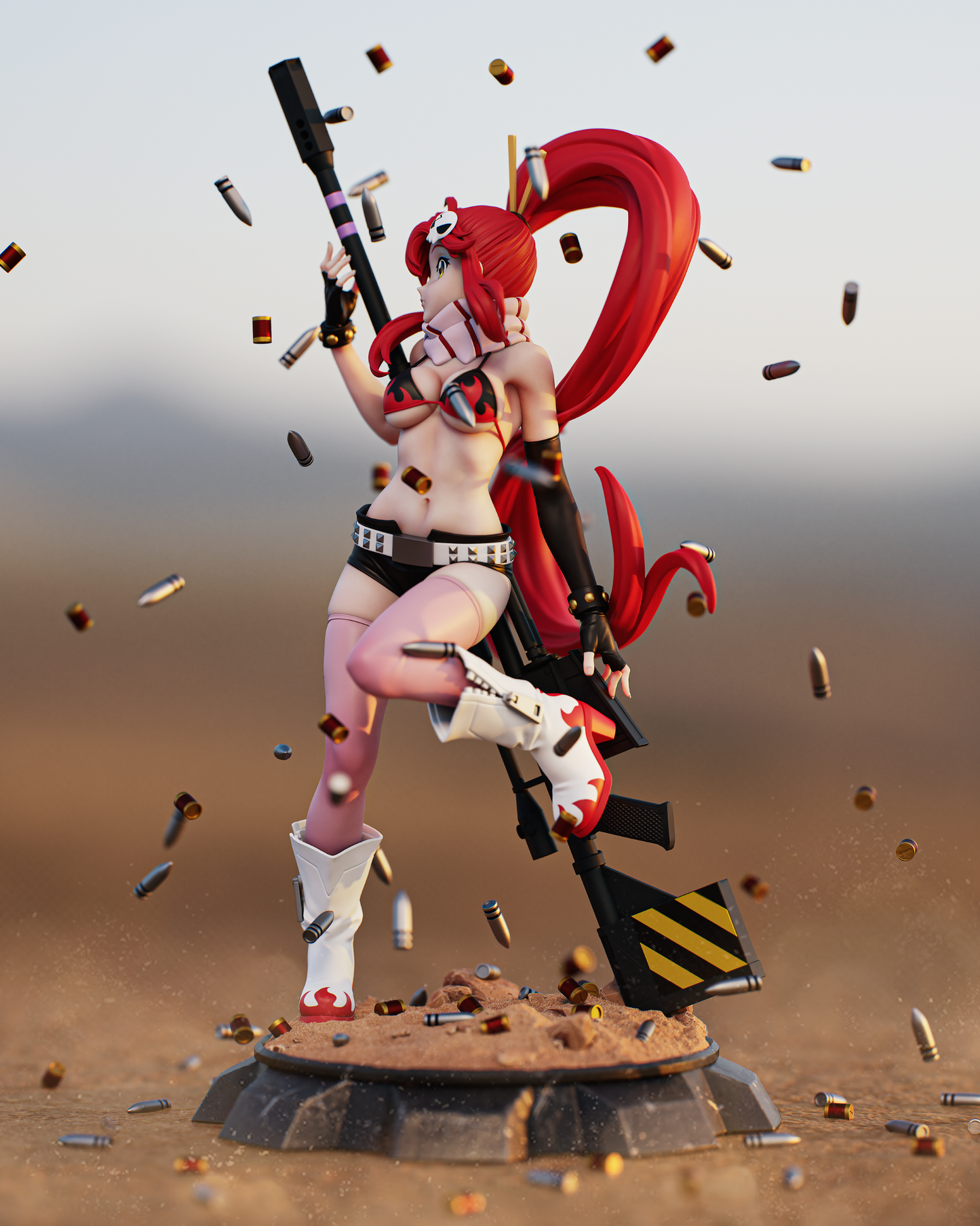 Yoko Littner Style Crimson Marksman – Unpainted 3D Printed Model Kit