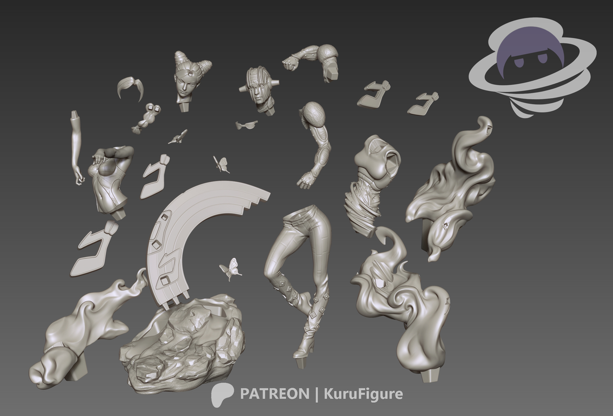Jolyne Cujoh Style JoJo Stone Ocean Unpainted Resin Kit (1/6-1/12)