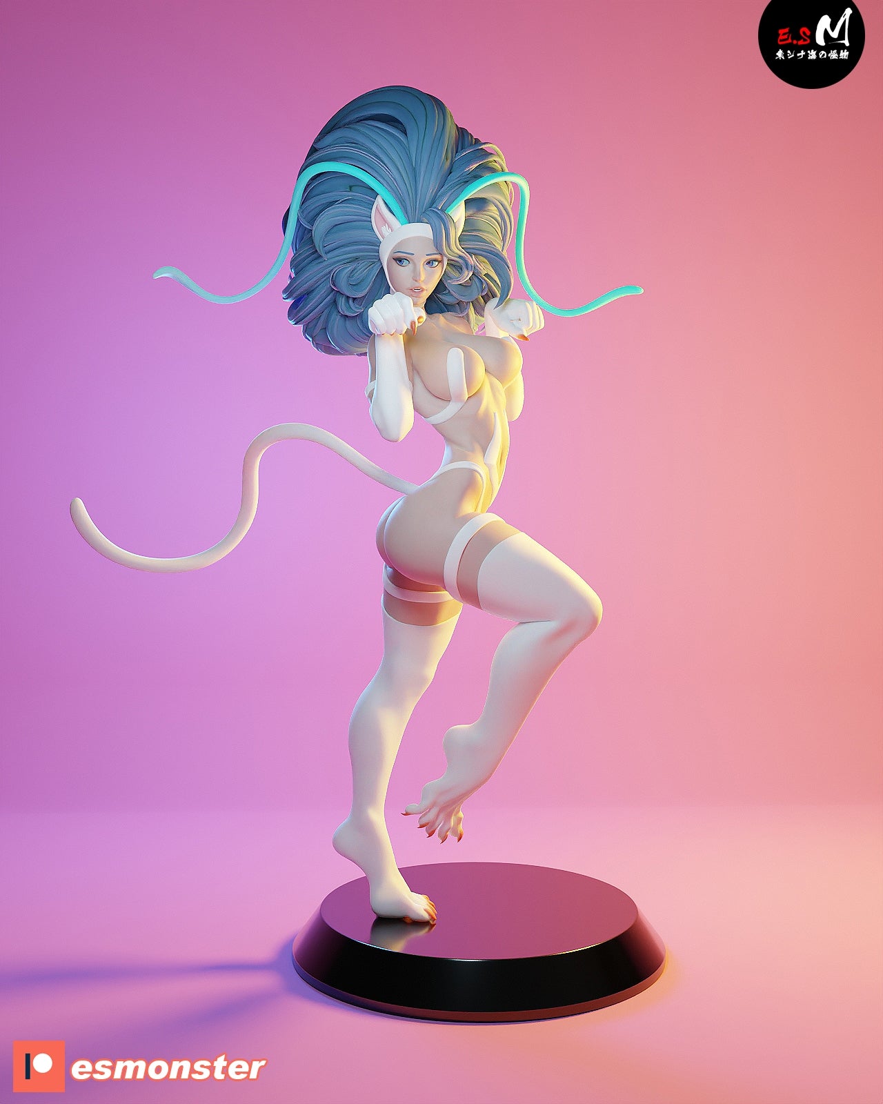 Felicia Playful Style Darkstalkers Unpainted Resin Garage Model Kit (1/6-1/12)