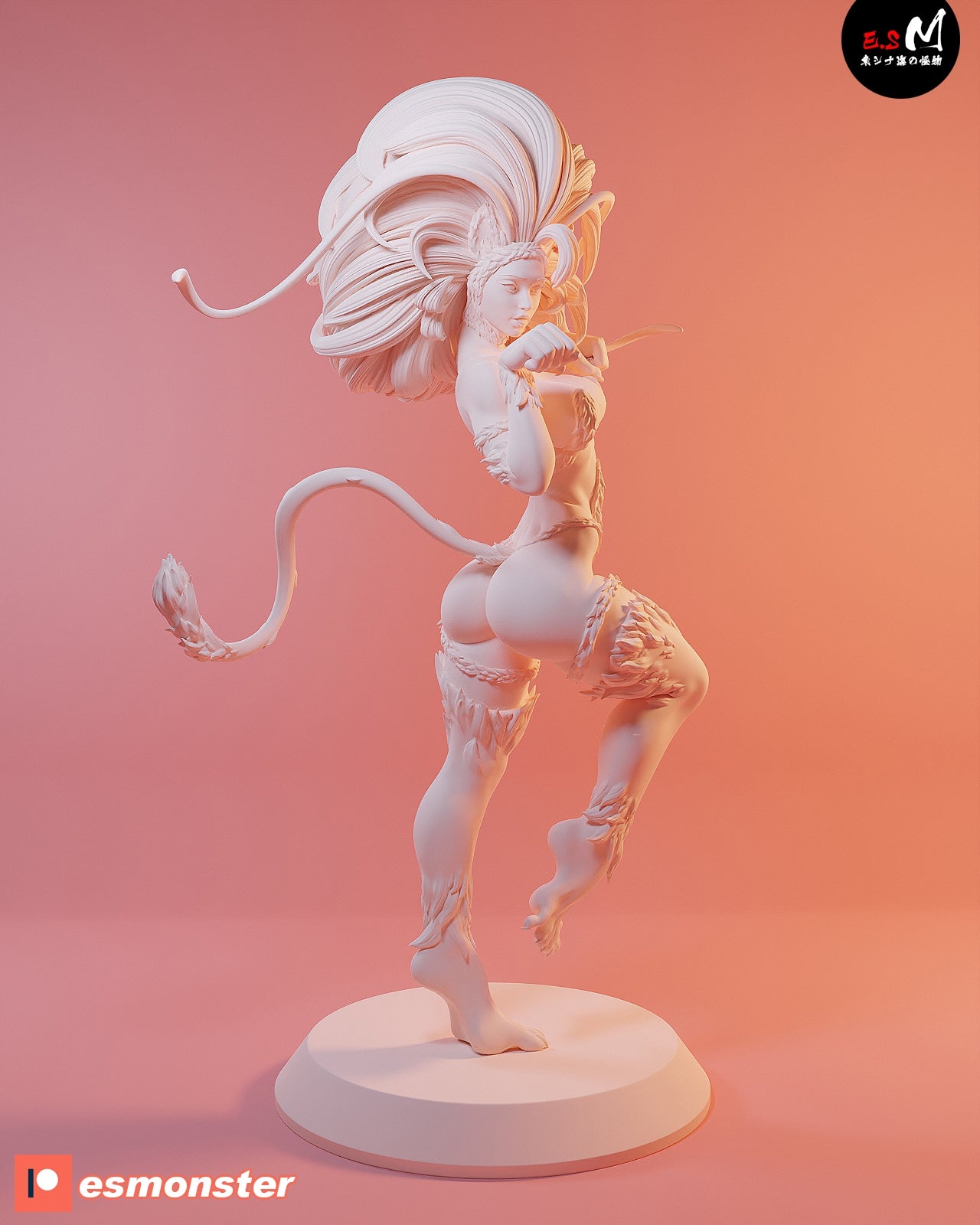 Felicia Playful Style Darkstalkers Unpainted Resin Garage Model Kit (1/6-1/12)