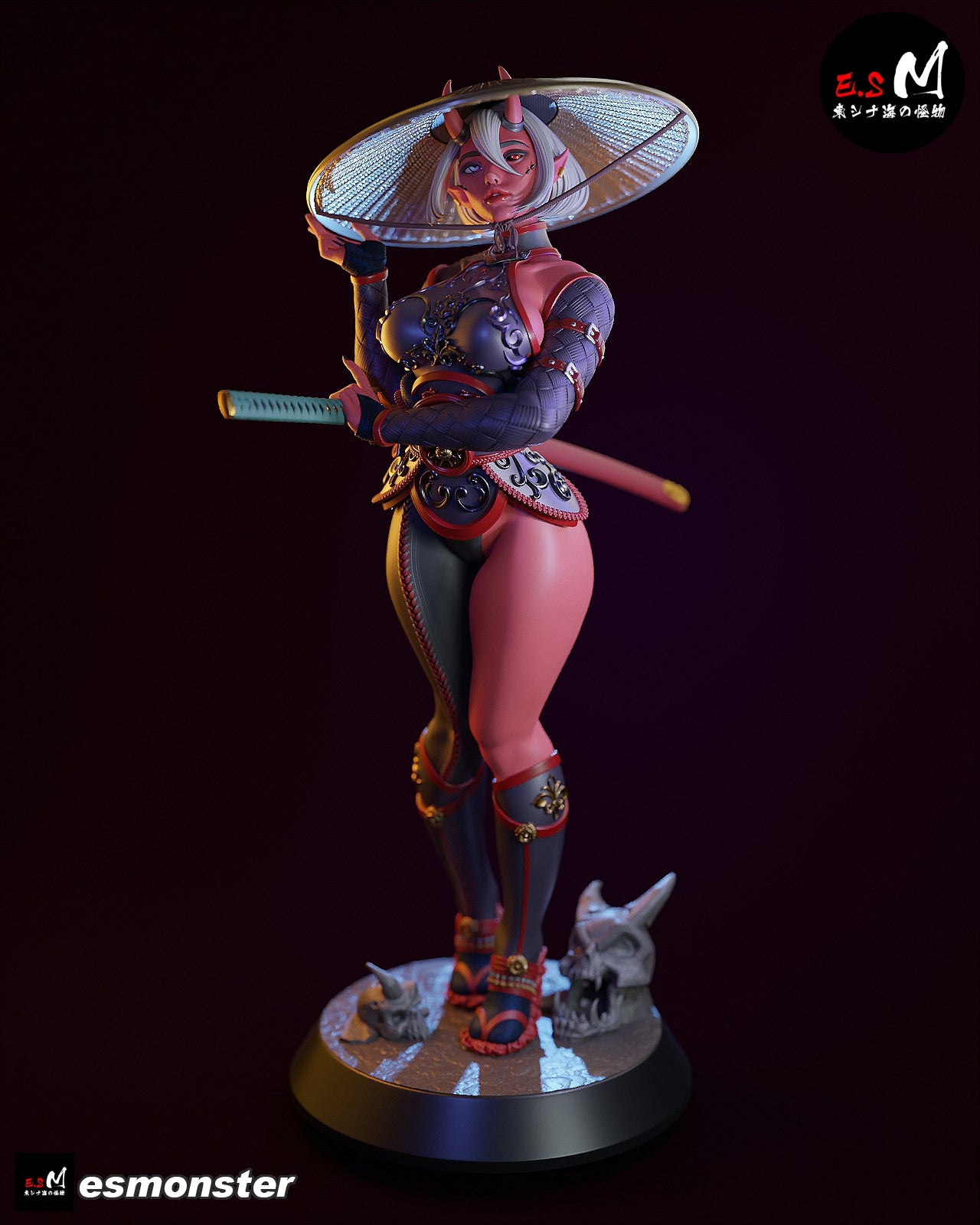 Oni Warrior Eastern Mythology Unpainted Resin Garage Model Kit (1/6-1/12)