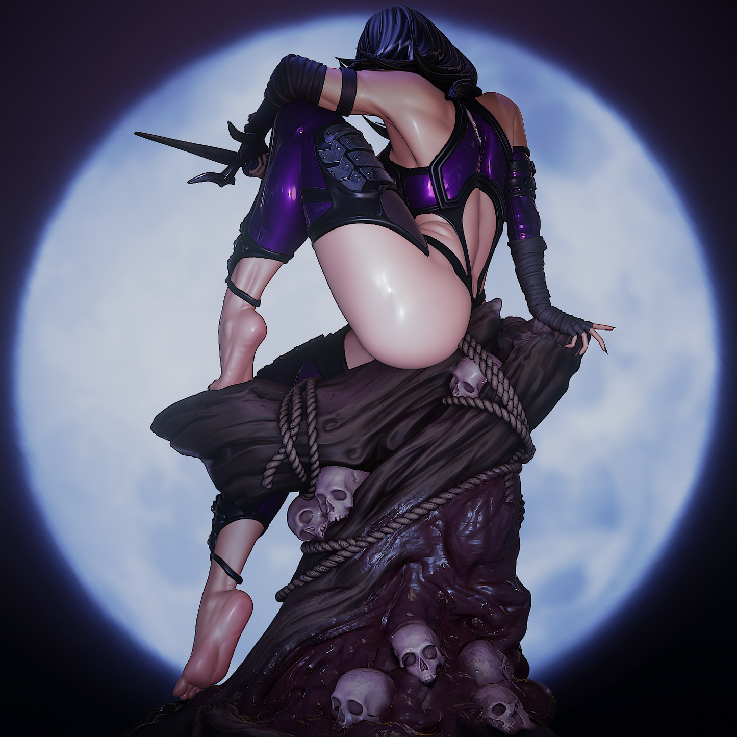 Mileena style Savage Beauty Girl resin kit – Unpainted 3D Printed Model kit