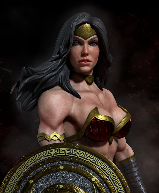 Wonder Woman style Amazonian Defender Girl resin kit – Unpainted 3D Printed Model kit