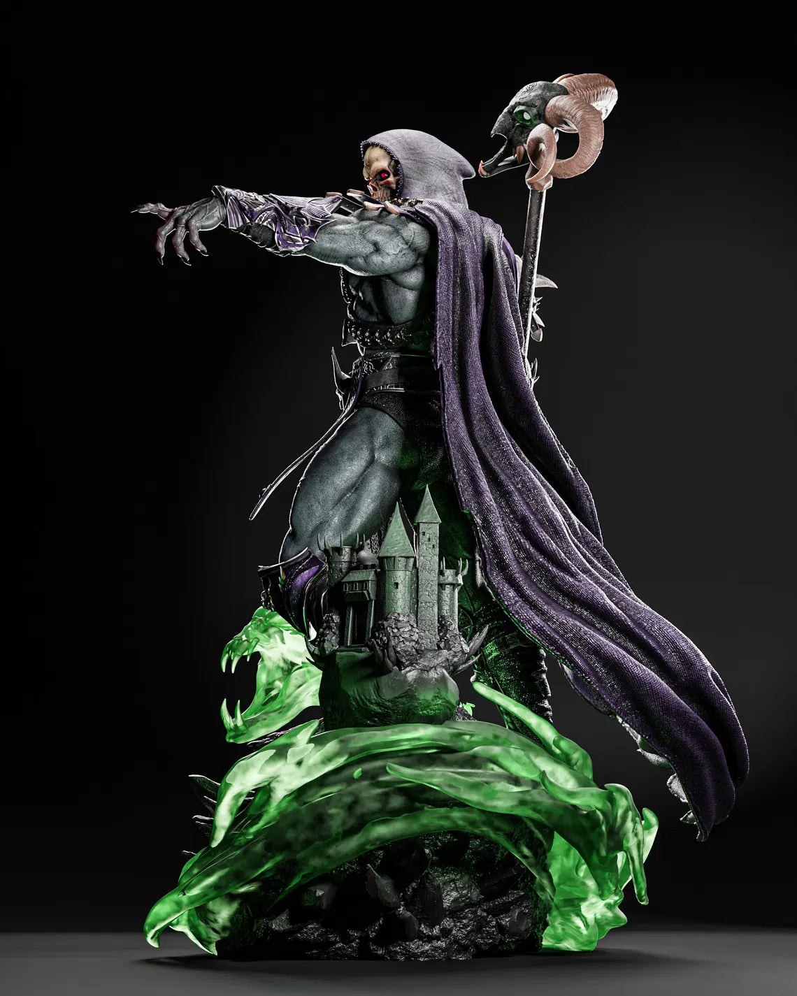 Skeletor diorama resin kit – Unpainted 3D Printed Model kit