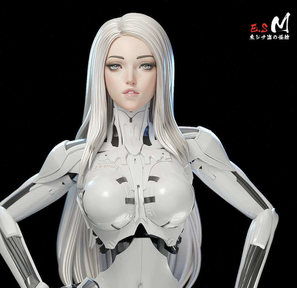 Android Enya Sci-Fi Unpainted Resin Garage Model Kit (1/6-1/12)