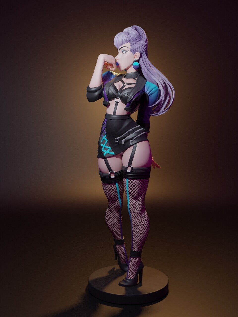 K/DA Evelynn Style League of Legends Unpainted Resin Garage Kit (1/6-1/12)