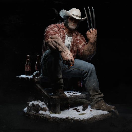 Cowboy Logan Style X-Men Unpainted Resin Garage Model Kit (1/6-1/12)