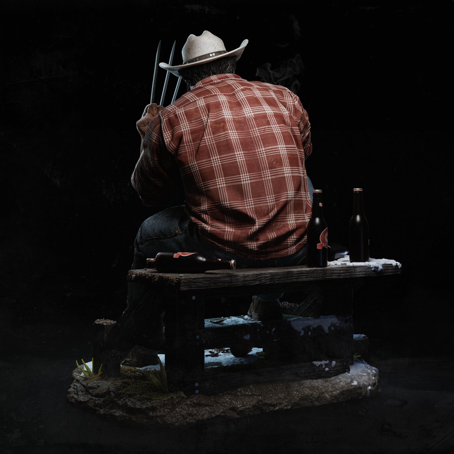 Cowboy Logan Style X-Men Unpainted Resin Garage Model Kit (1/6-1/12)