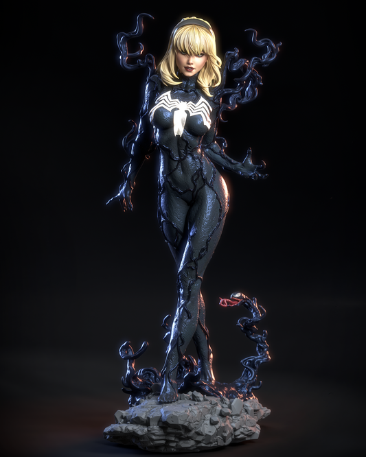 Gwenom style Symbiote Slayer Girl resin kit – Unpainted 3D Printed Model kit