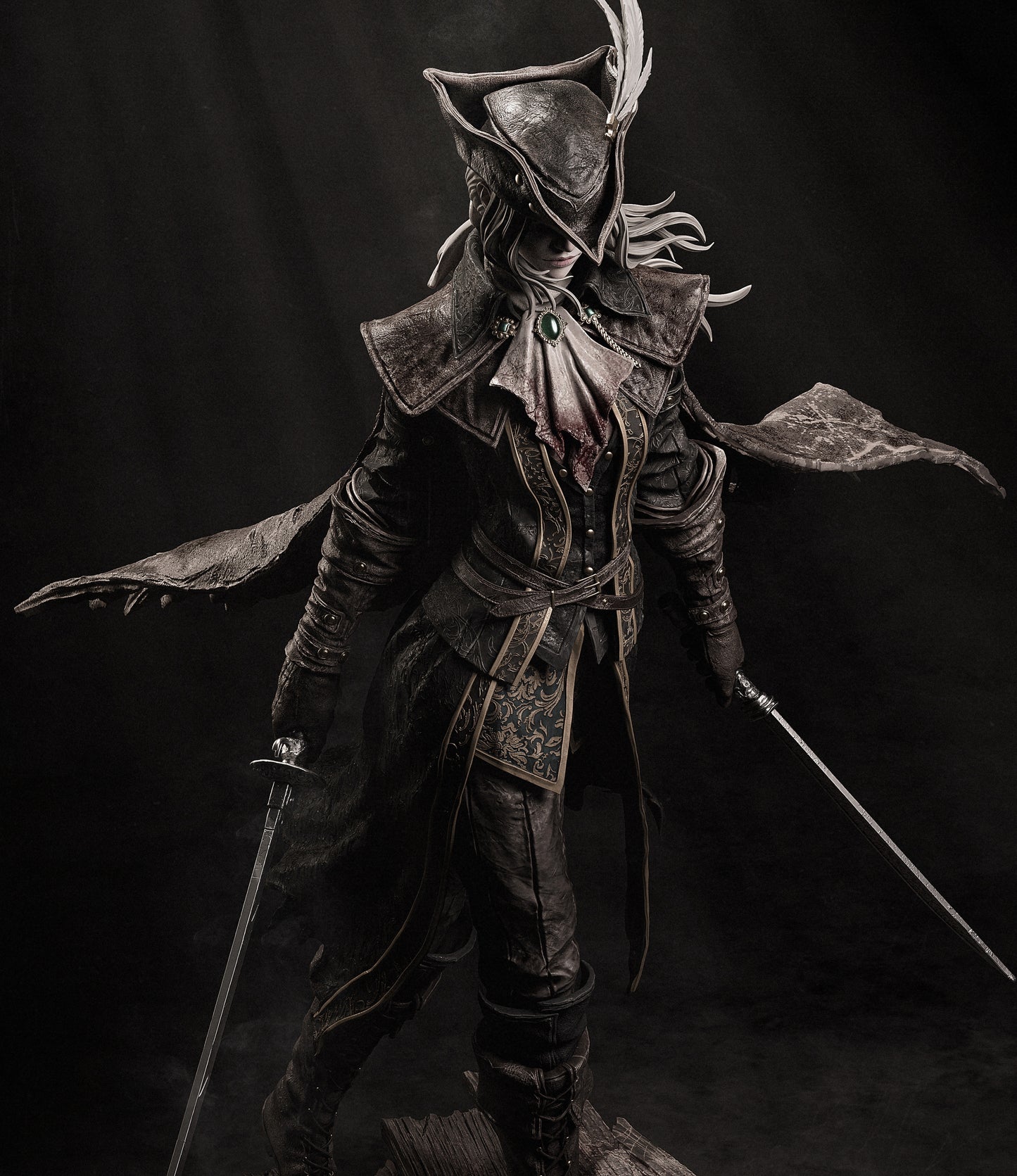 Old Hunter Lady Maria Style Bloodborne Unpainted Resin Garage Kit (1/6-1/12)