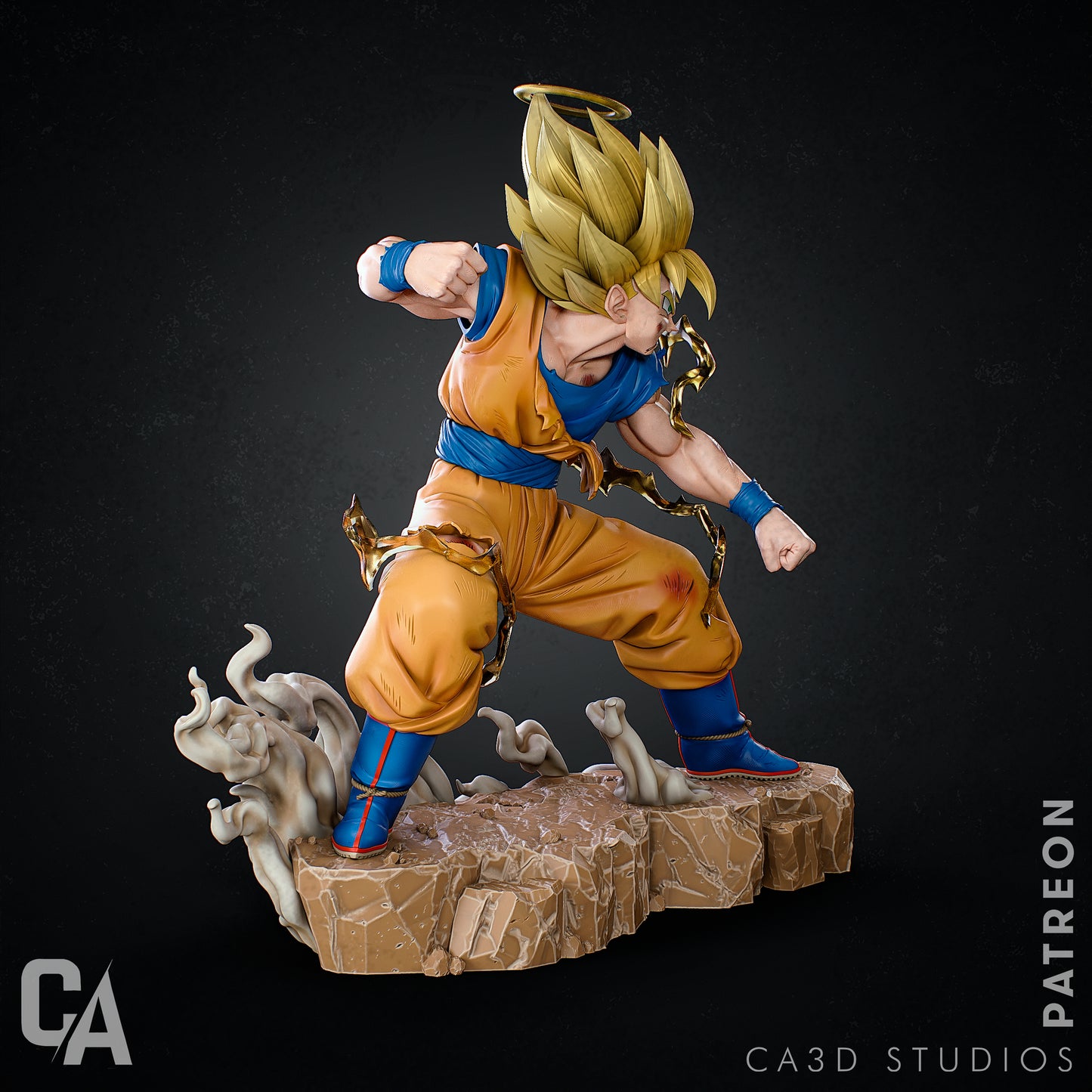 Super Saiyan Goku Style Dragon Ball Z Anime Unpainted Resin Garage Kit (1/6-1/12