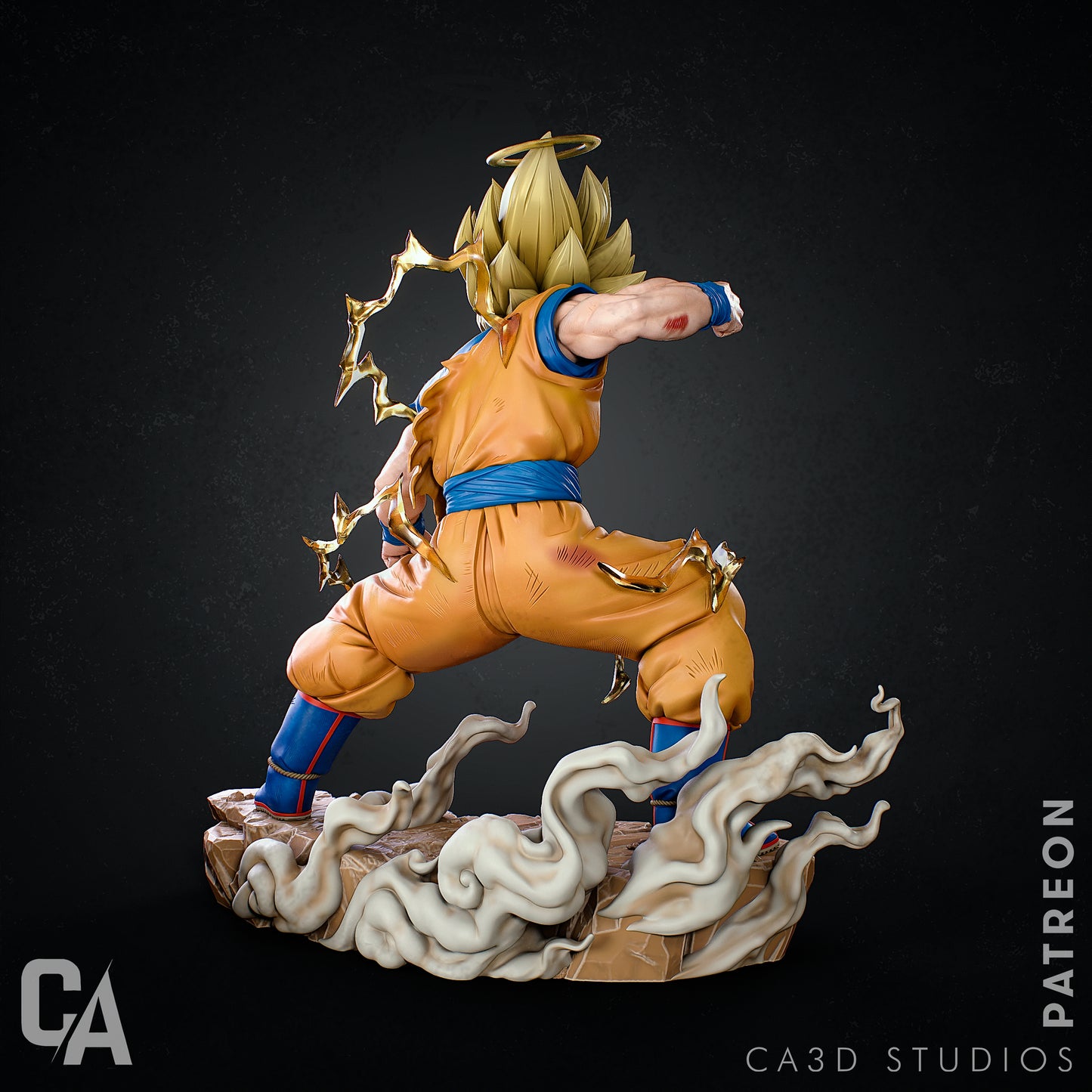 Super Saiyan Goku Style Dragon Ball Z Anime Unpainted Resin Garage Kit (1/6-1/12
