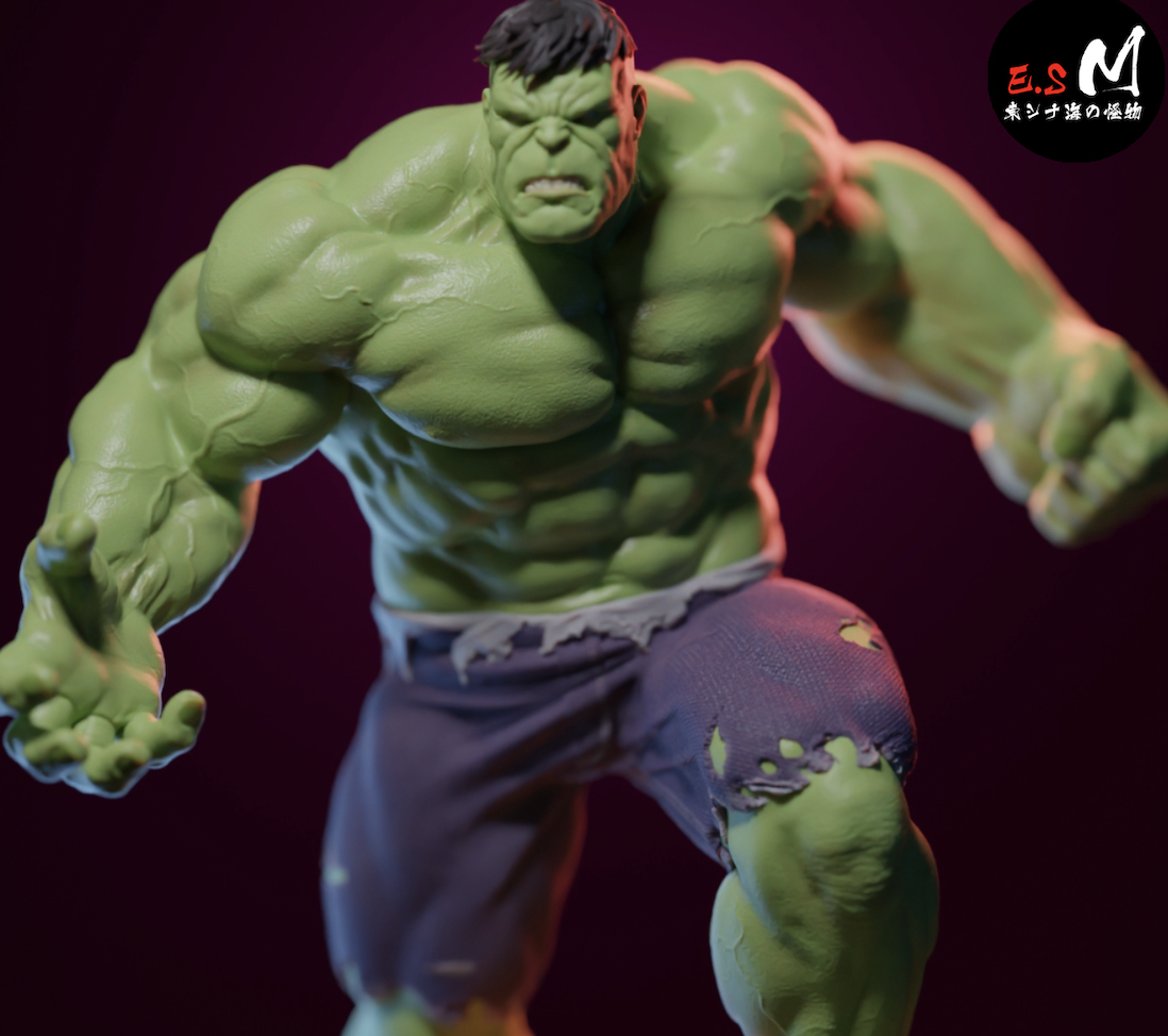 Hulk Style Marvel Unpainted Resin Garage Model Kit (1/6-1/12)