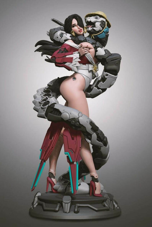Cyberpunk Boa style One Piece Model Kit - Unpainted 3D Printed Resin Parts Kit - Unassembed figure kit
