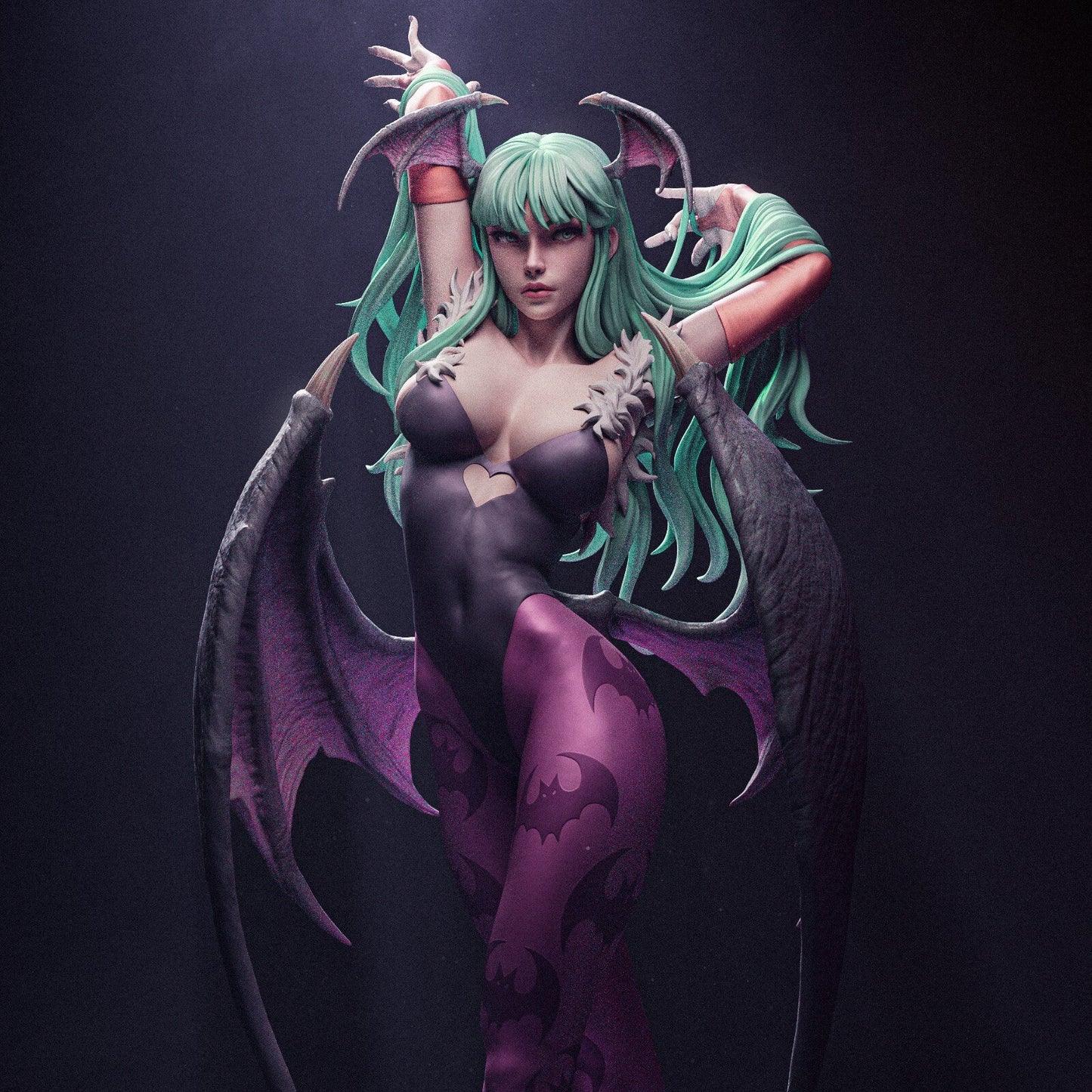 Morrigan Aensland style Succubus Queen resin kit – Unpainted 3D Printed Model kit