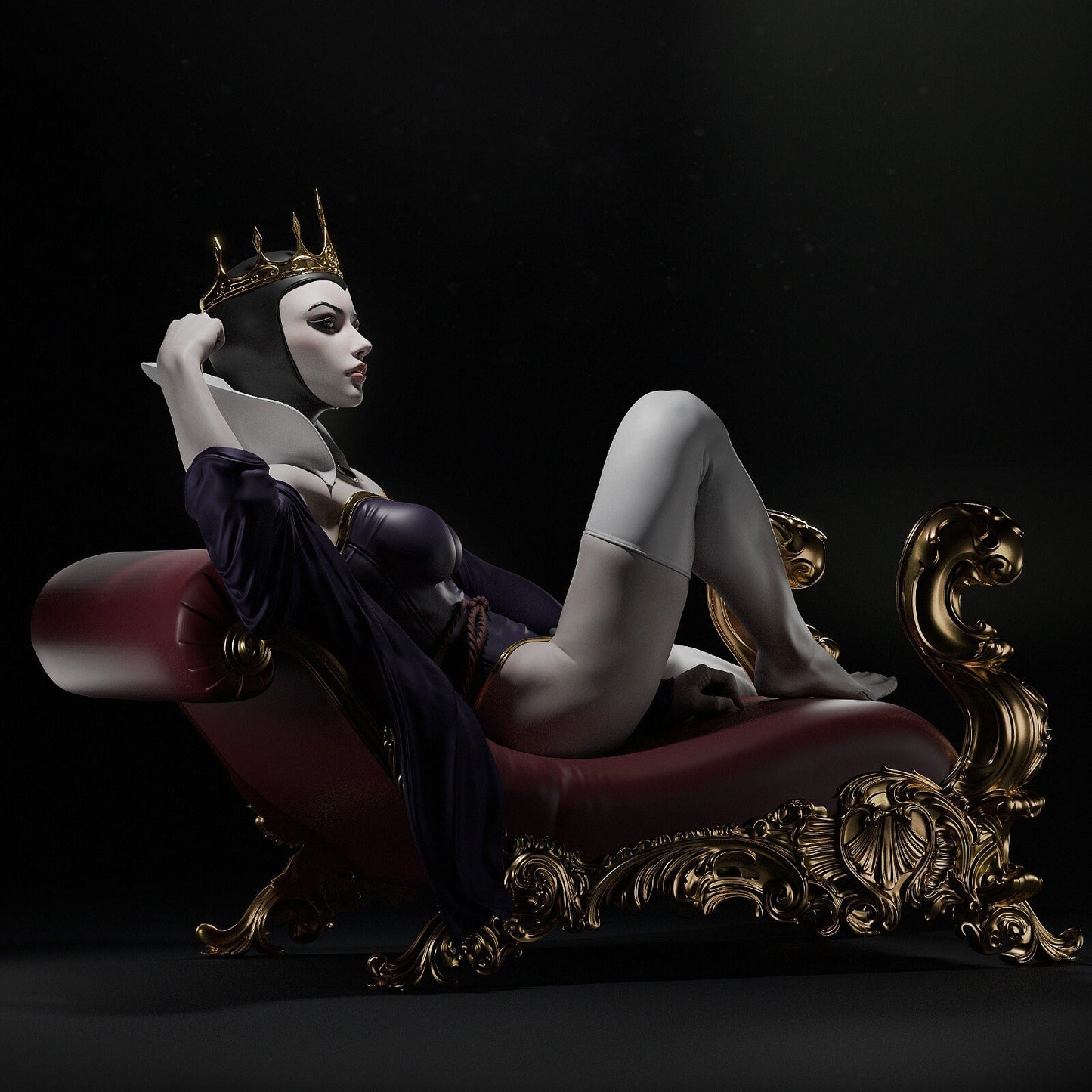 Evil Queen style Poison Monarcn resin kit – Unpainted 3D Printed Model kit
