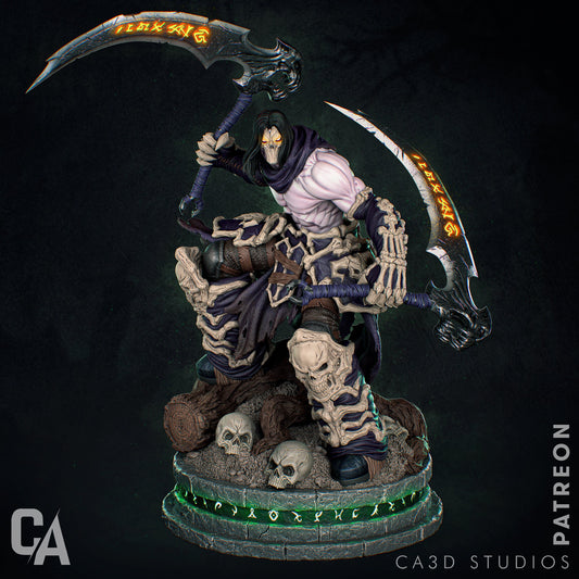 Darksiders Death style Apocalyptic Reaper resin kit – Unpainted 3D Printed Model kit