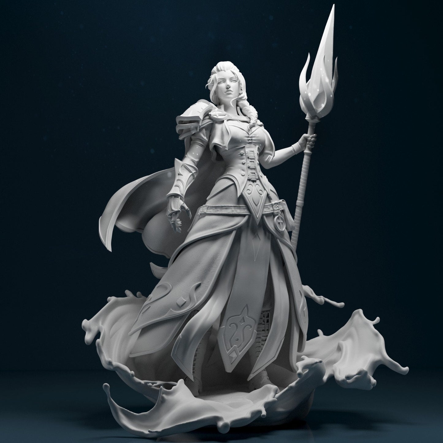 Jaina style Arcane Admiral Girl resin kit – Unpainted 3D Printed Model kit