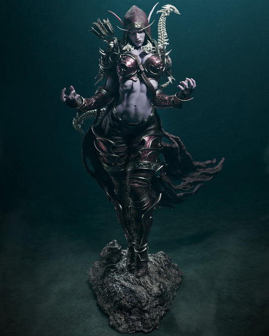 Sylvanas style Dark Ranger Girl resin kit – Unpainted 3D Printed Model kit