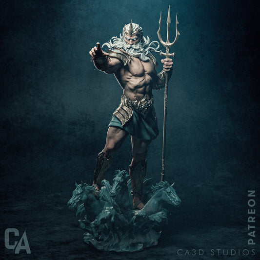 Poseidon Tidebreaker King resin kit – Unpainted 3D Printed Model kit