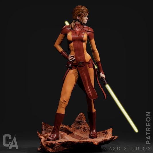 Bastila style Sci-Fi Force Warrior resin kit – Unpainted 3D Printed Model kit