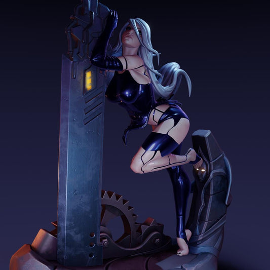 A2 style Android Rebel Girl resin kit – Unpainted 3D Printed Model kit