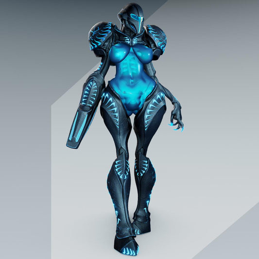 Dark Samus style Void Phantom Girl resin kit – Unpainted 3D Printed Model kit