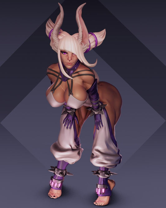 Juri Mirko style Feral Fury Girl resin kit – Unpainted 3D Printed Model kit
