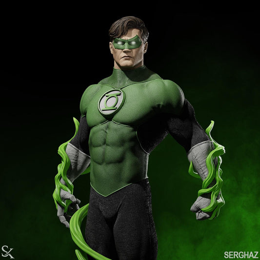Green Lantern style Emerald Force Hero resin kit – Unpainted 3D Printed Model kit