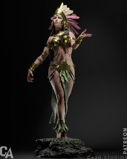 Aztec Goddess resin kit – Unpainted 3D Printed Model kit