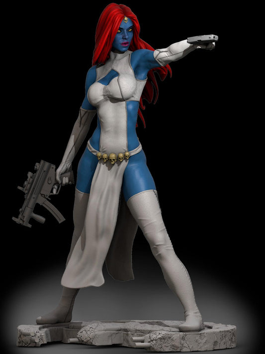 Mystique style Shifting Assassin Girl resin kit – Unpainted 3D Printed Model kit