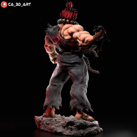 Akuma style Martial Artist Warrior resin kit – Unpainted 3D Printed Model kit
