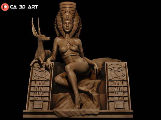 Egyptian Queen resin kit – Unpainted 3D Printed Model kit
