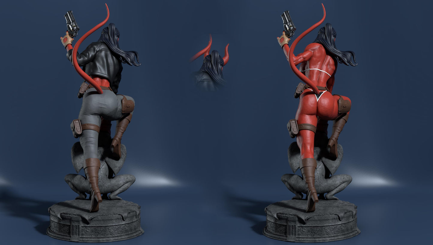 Hellgirl style Infernal Enforcer resin kit – Unpainted 3D Printed Model kit