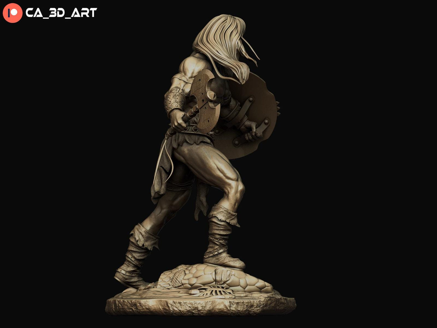 Conan style Barbarian King resin kit – Unpainted 3D Printed Model kit