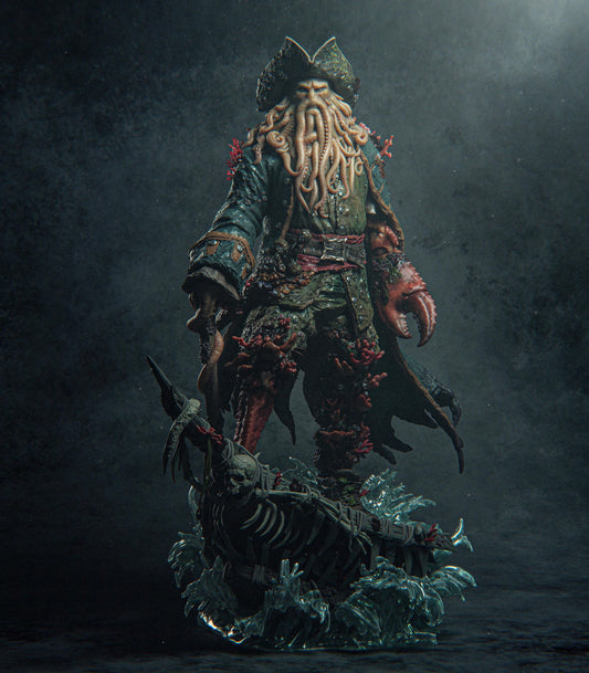 Davy Jones style Sea Monster Pirate resin kit – Unpainted 3D Printed Model kit