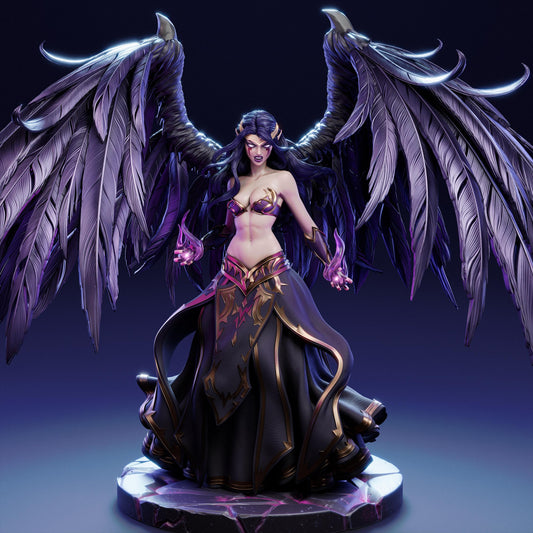 Morgana style Fallen Angel Girl resin kit – Unpainted 3D Printed Model kit