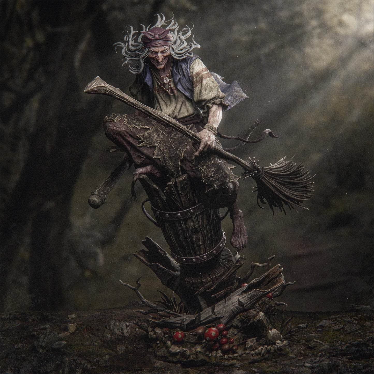 Baba Yaga resin kit – Unpainted 3D Printed Model kit