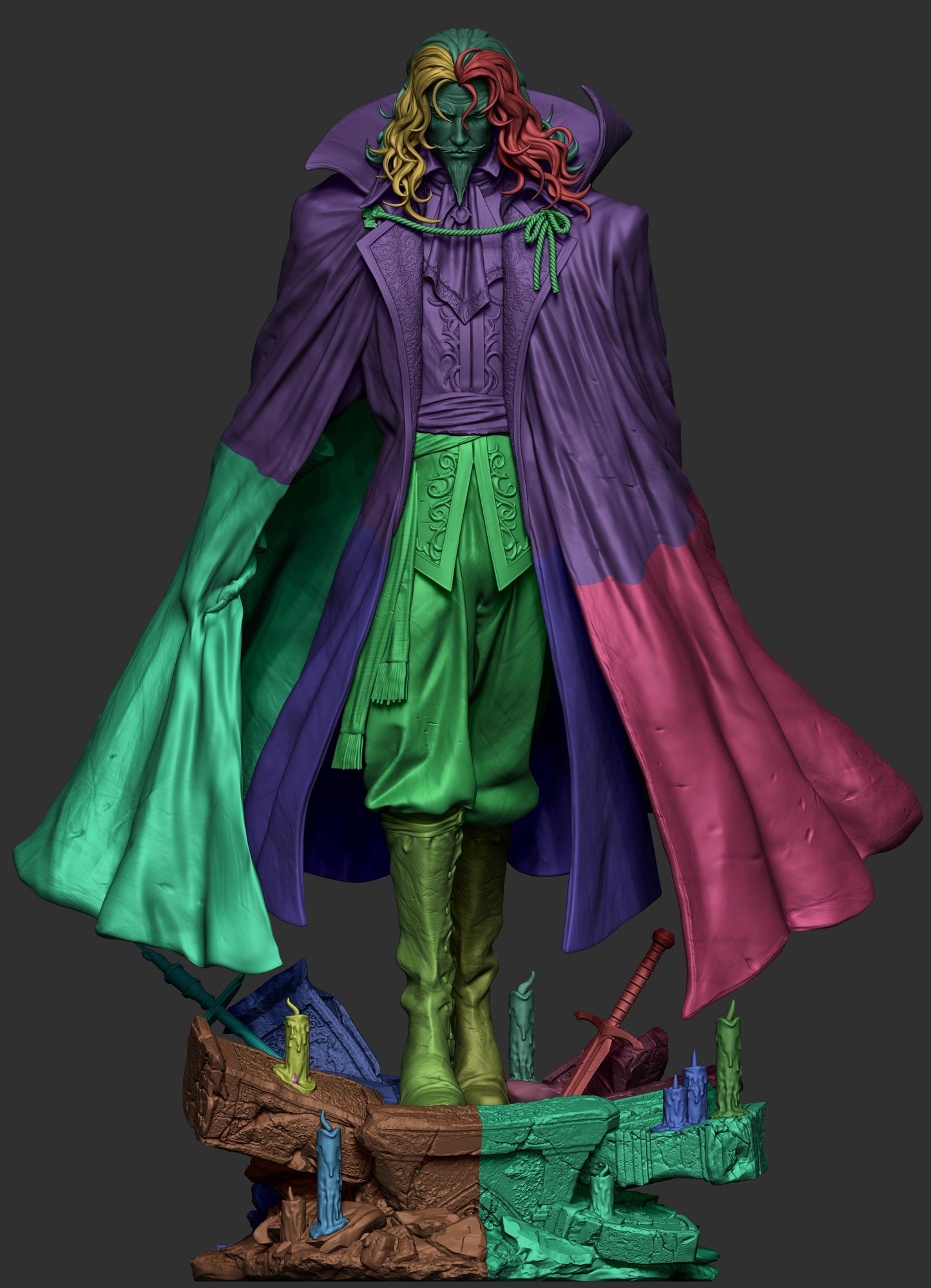 Dracula style Immortal Overlord resin kit – Unpainted 3D Printed Model kit