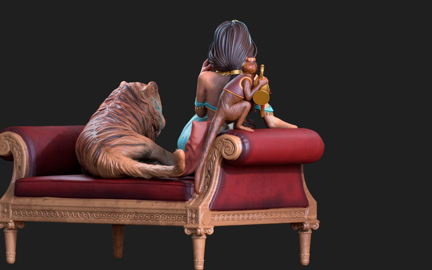Jasmine style Desert Royalty Warrior resin kit – Unpainted 3D Printed Model kit