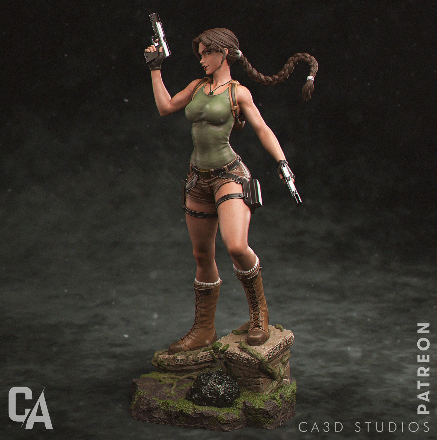 Lara Croft style Modern Explorer Girl resin kit – Unpainted 3D Printed Model kit