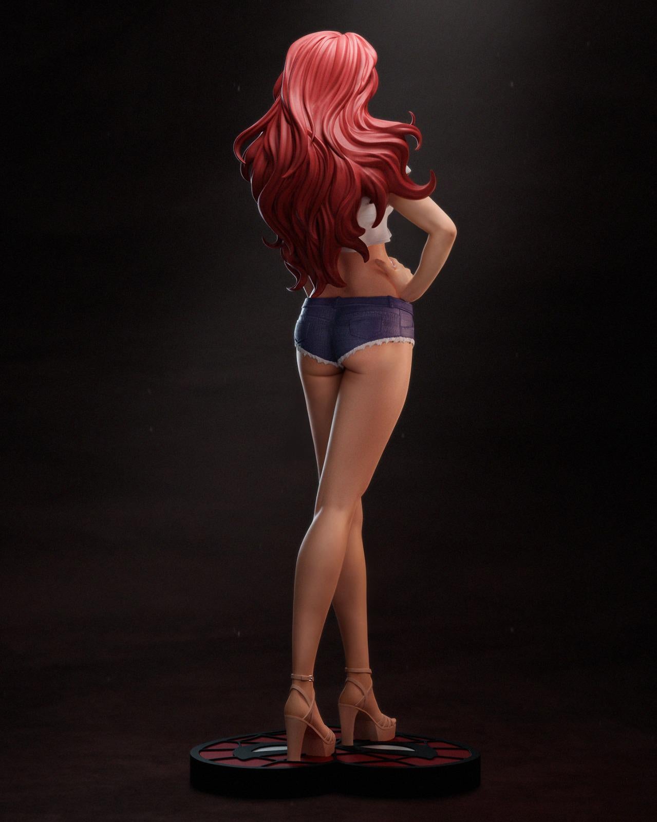Mary Jane style Muse in Red Girl resin kit – Unpainted 3D Printed Model kit