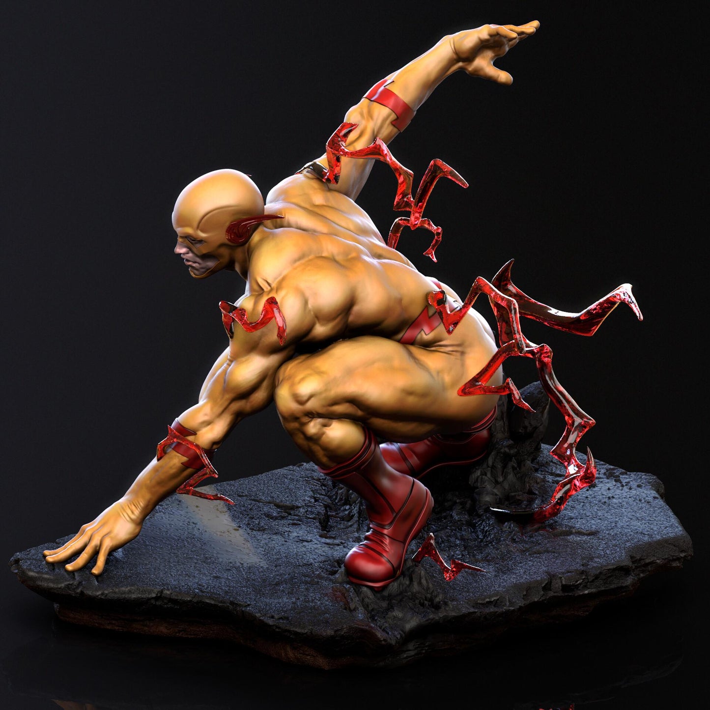 Reverse Flash style Crimson Bolt Hero resin kit – Unpainted 3D Printed Model kit