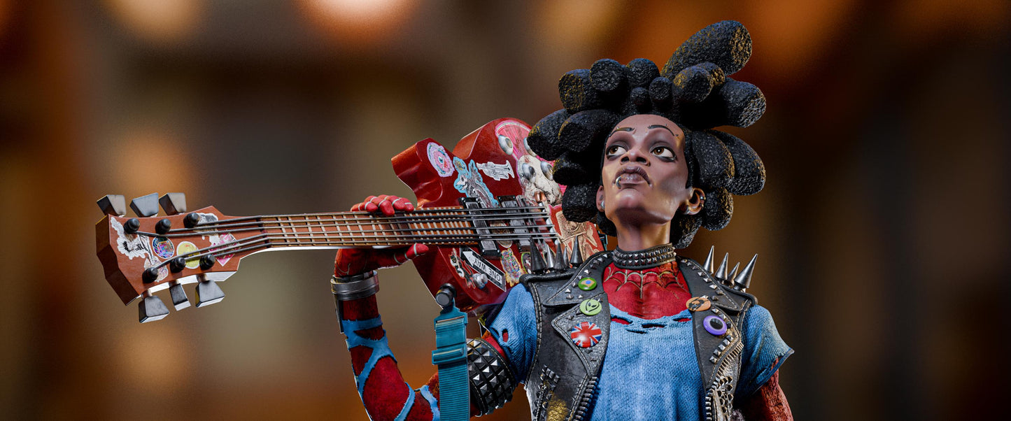 Spider Punk style Anarchist Webslinger resin kit – Unpainted 3D Printed Model kit